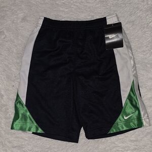 Nike Black Shorts with Green and White Accents